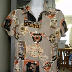Silk Harley Davidson Tori Richard Blouse